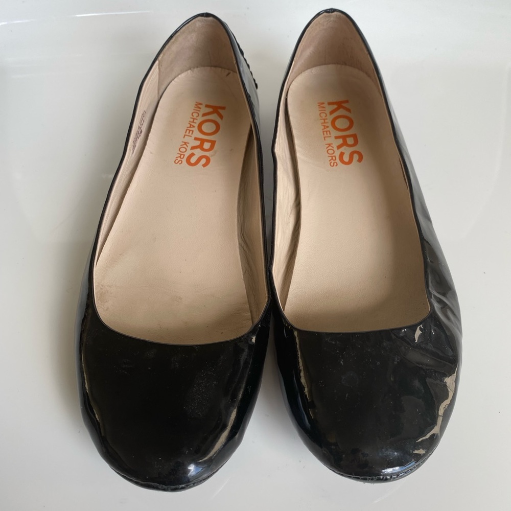 Michael Kors black patent flats